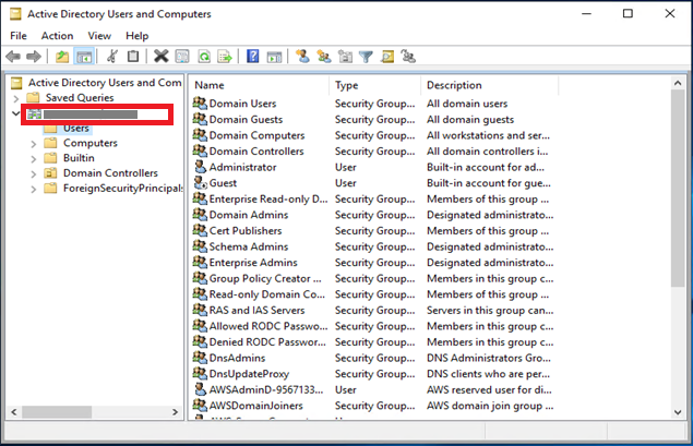 Active Directory Users and Computers
