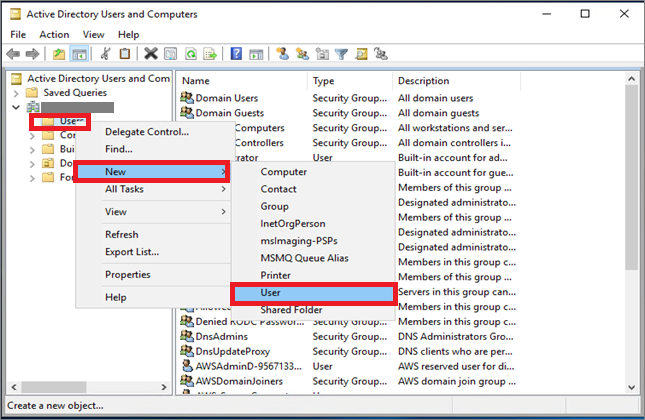 Active Directory Users and Computers